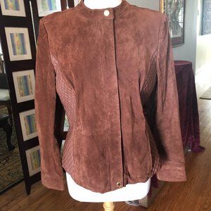 NWOT - Isaac Mizrahi Suede and Lamb Leather Jacket